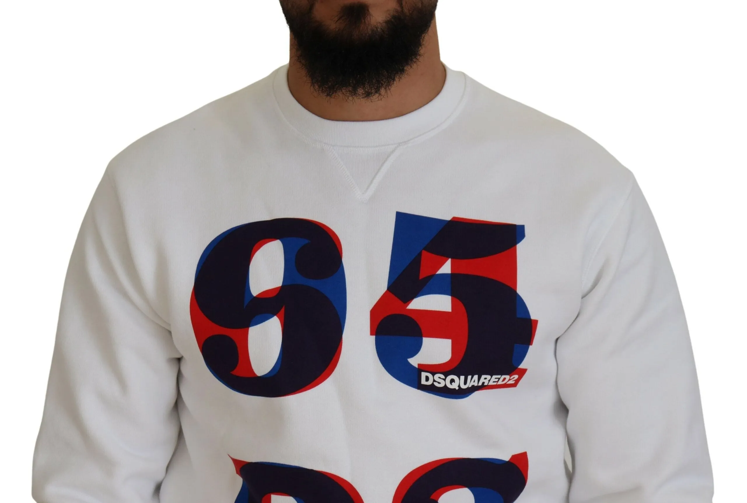 Dsquared² Printed Long Sleeves Pullover Men's Sweater (Pre-Owned)