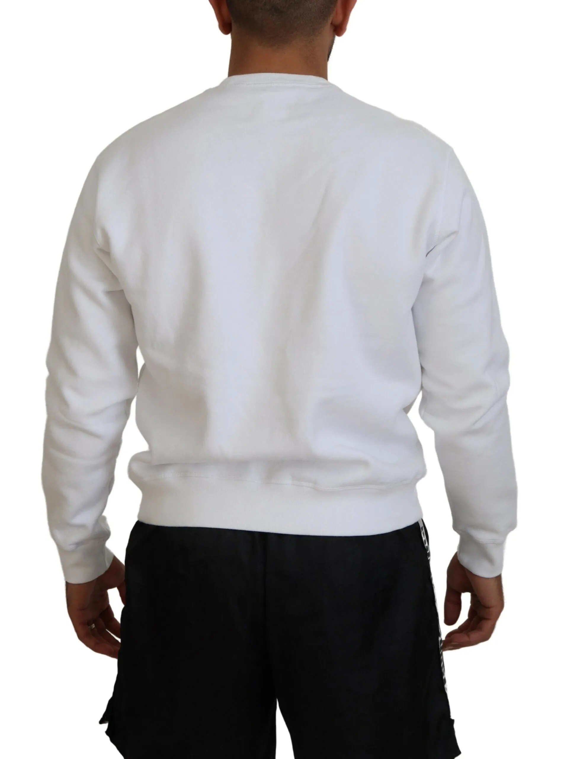 Dsquared² Printed Long Sleeves Pullover Men's Sweater (Pre-Owned)