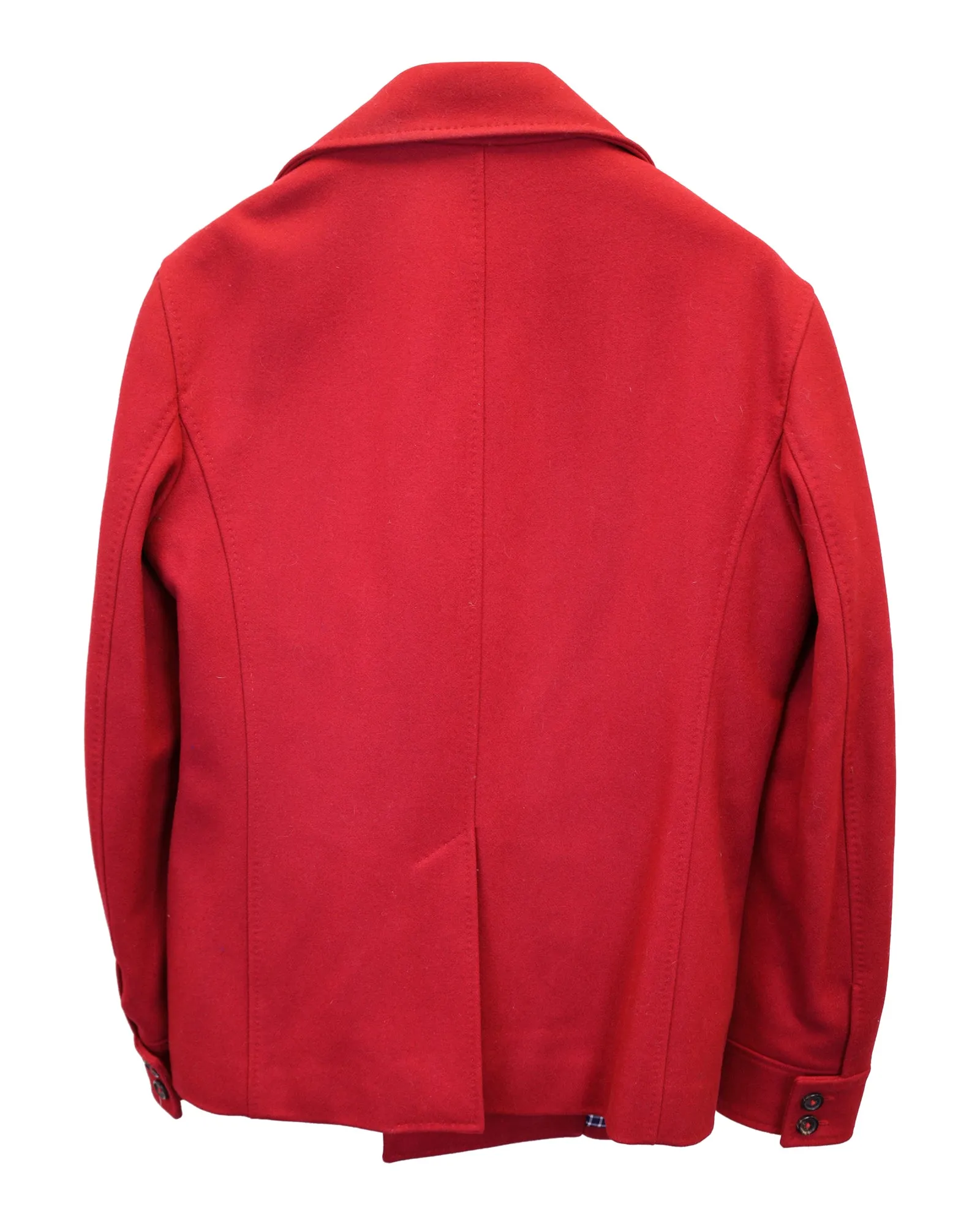 Dsquared2 Double-Breasted Coat in Red Wool