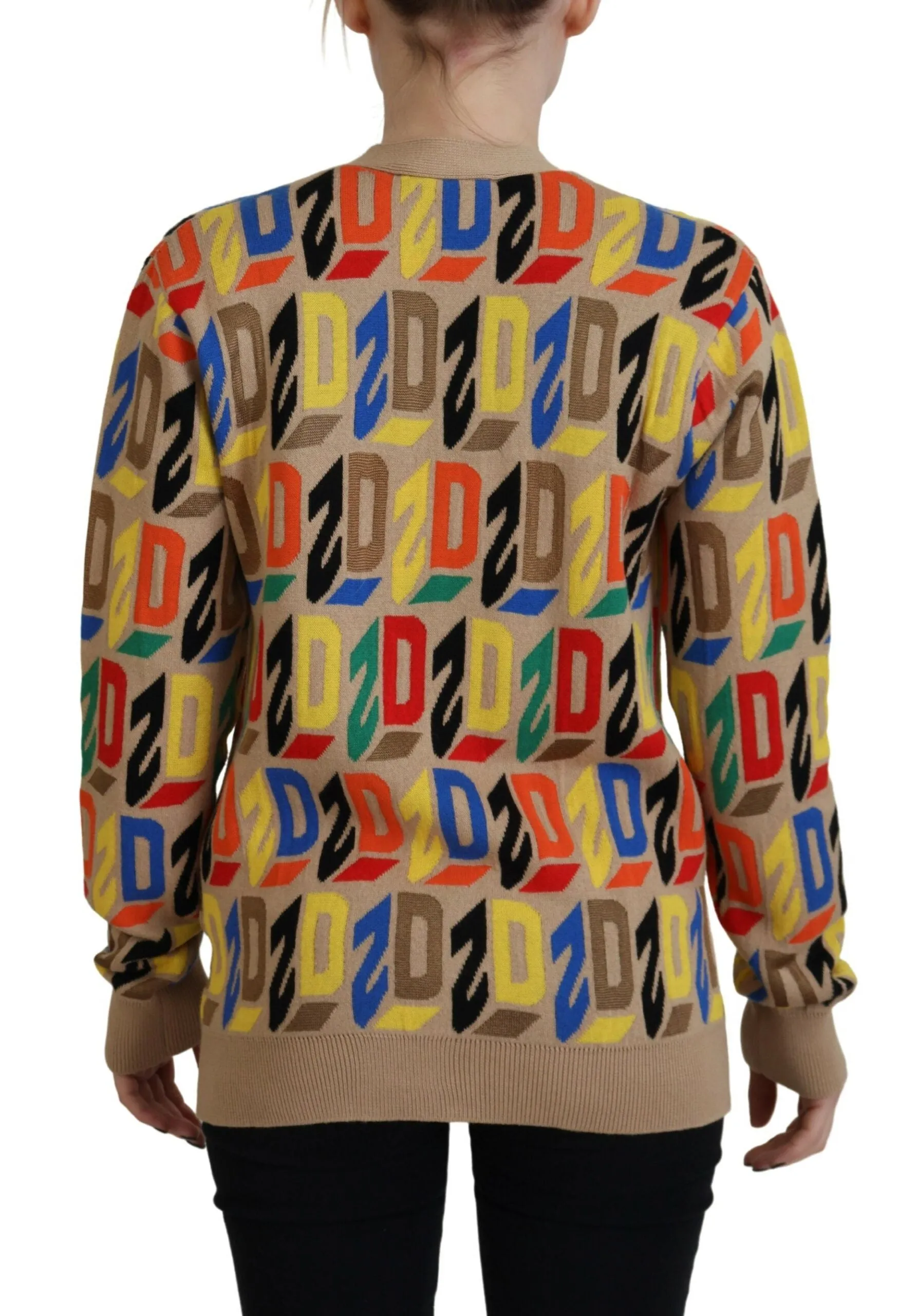 Dsquared2 Logo Long Sleeve Women Cardigan Women's Sweater (Pre-Owned)