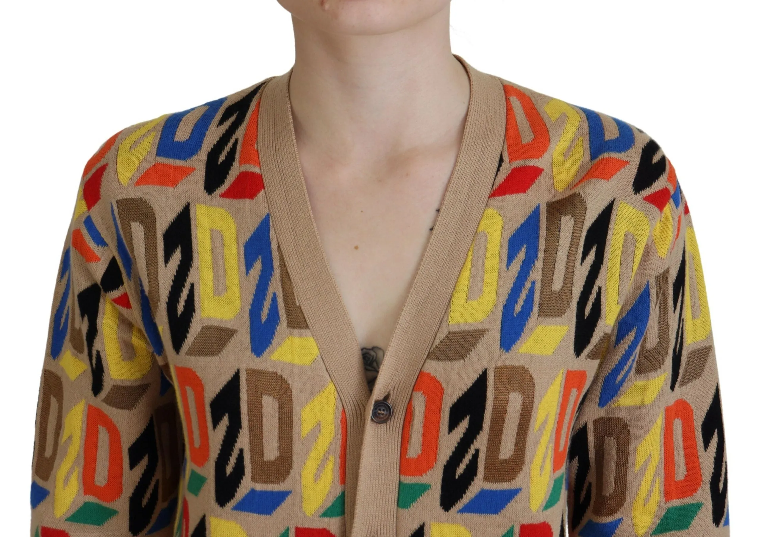 Dsquared2 Logo Long Sleeve Women Cardigan Women's Sweater (Pre-Owned)