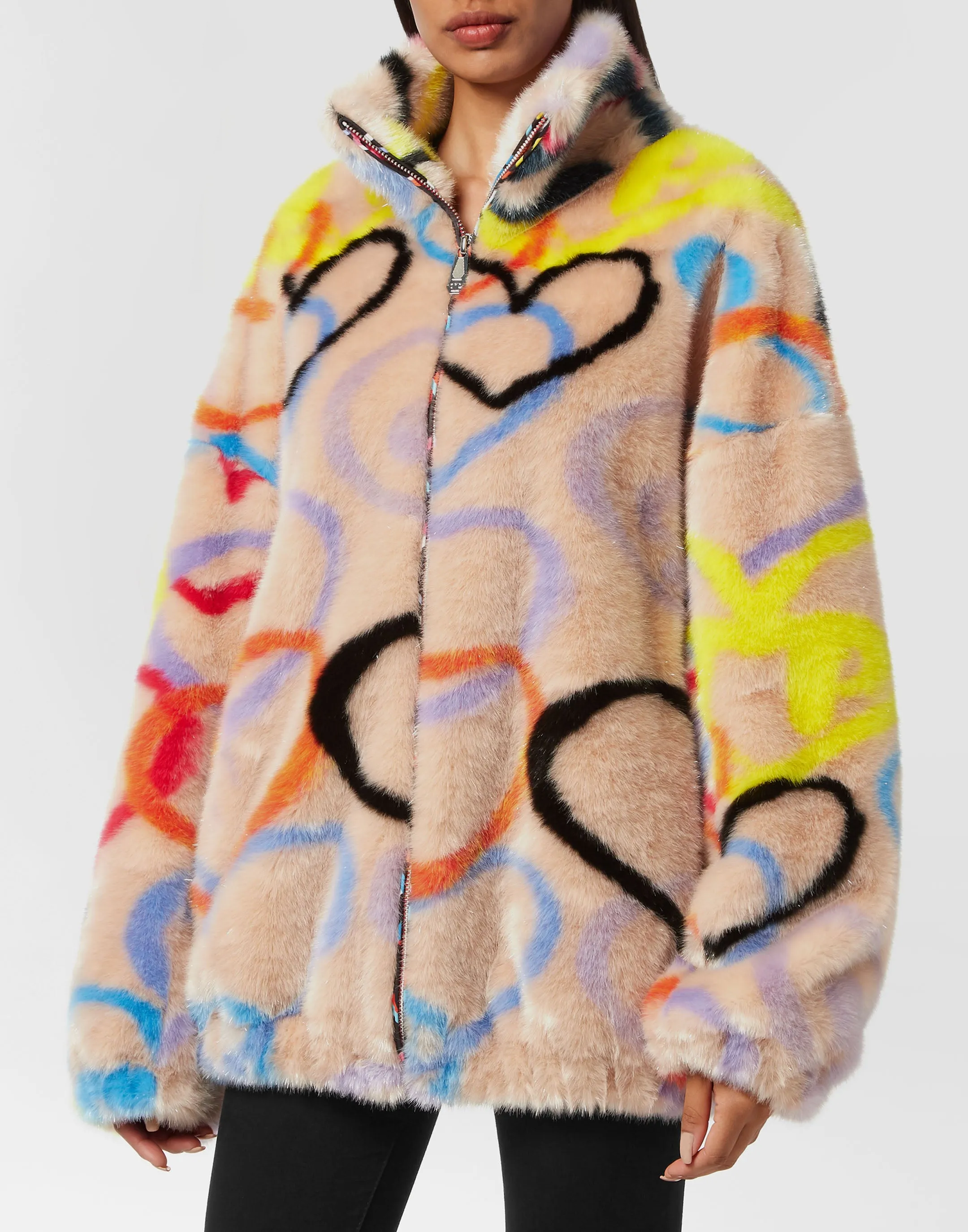 Eco Fur Jacket Heart