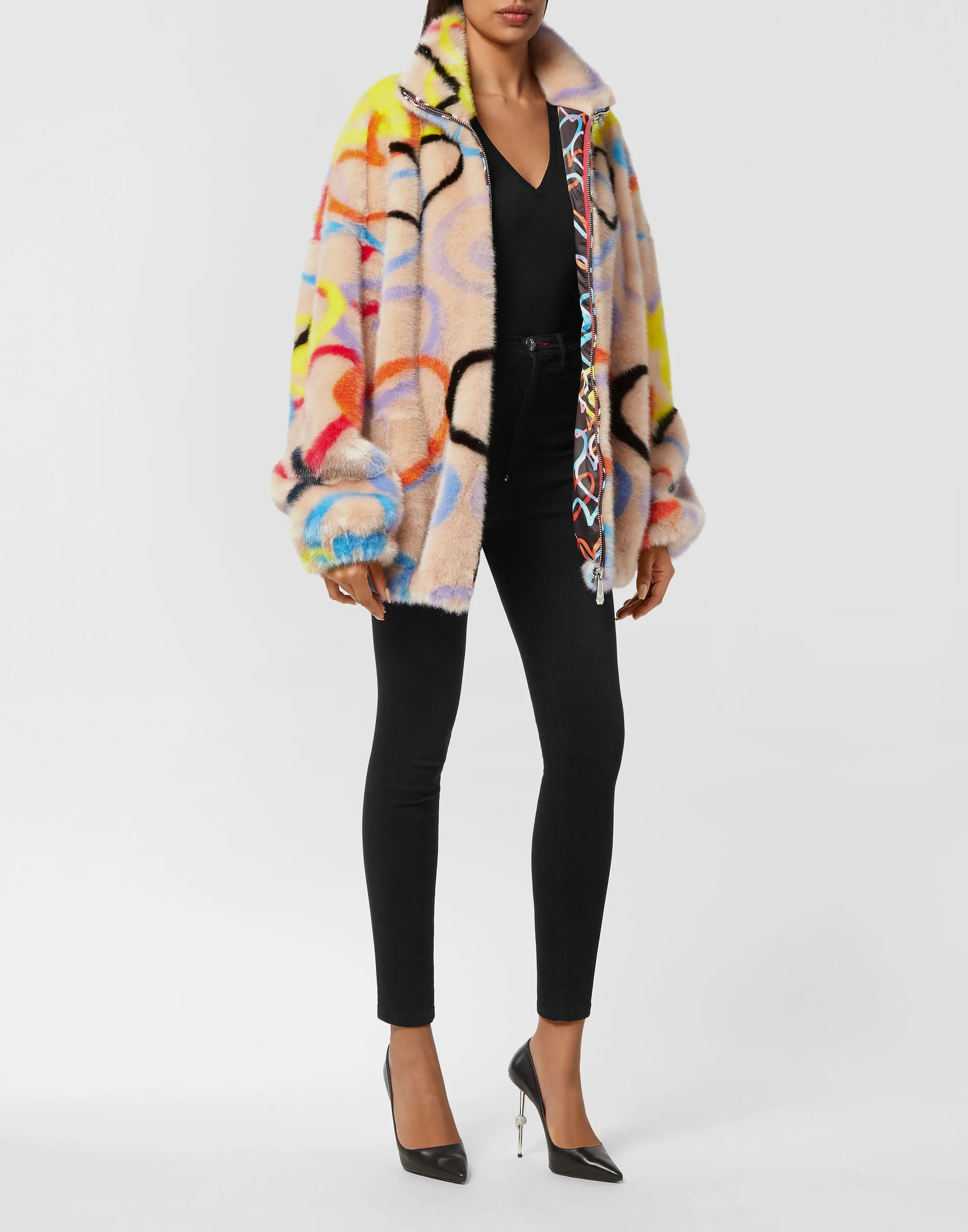 Eco Fur Jacket Heart