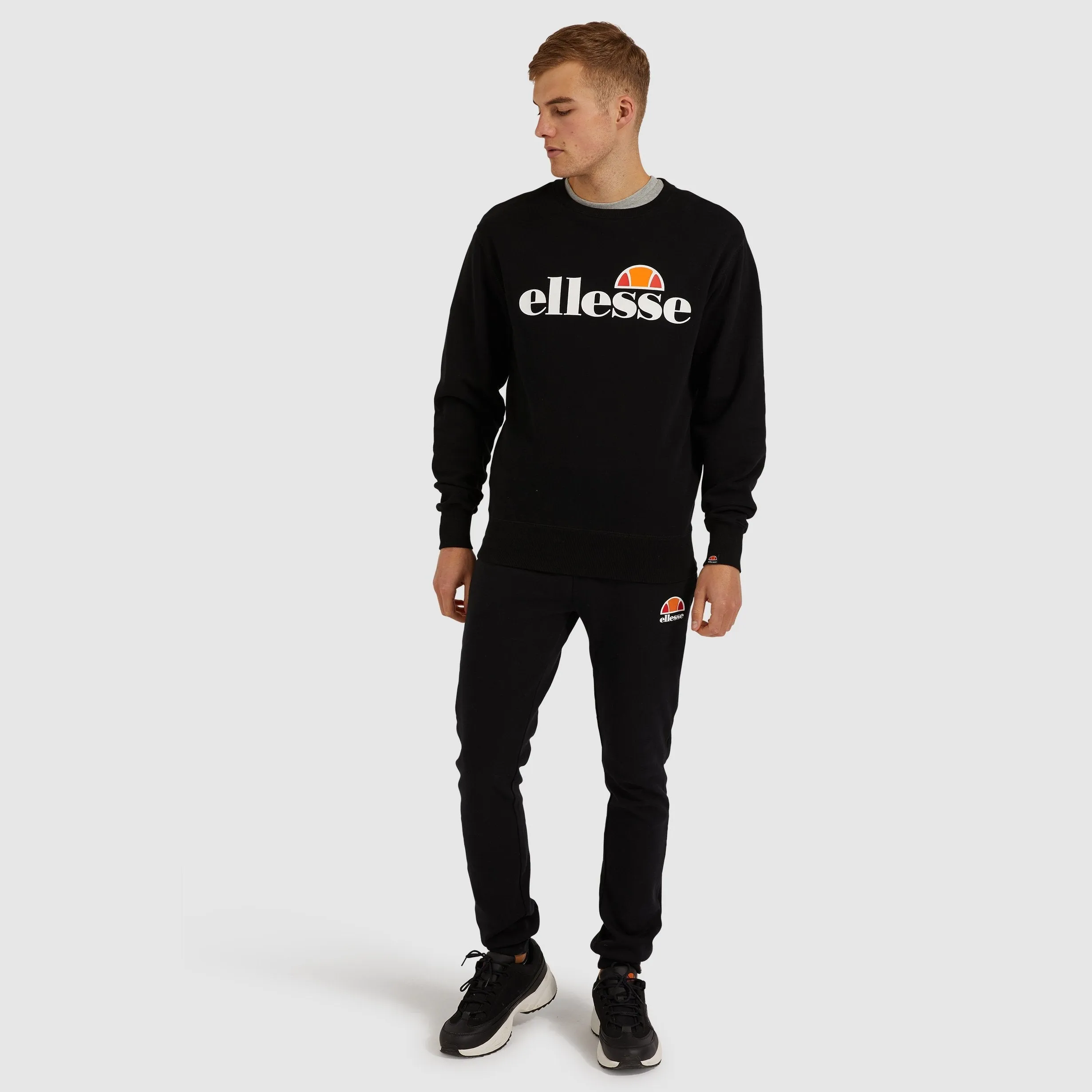 ELLESSE MEN'S SUCCISO BLACK SWEATSHIRT
