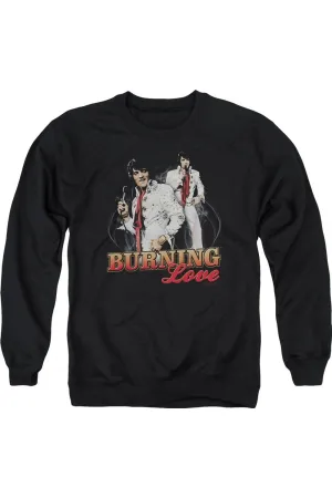 Elvis Presley Burning Love Adult Crewneck Sweatshirt