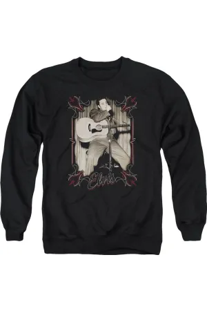 Elvis Presley Elvis Pinstripes Adult Crewneck Sweatshirt