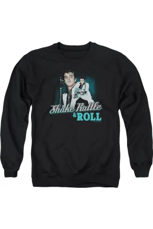 Elvis Presley Shake Rattle & Roll Adult Crewneck Sweatshirt