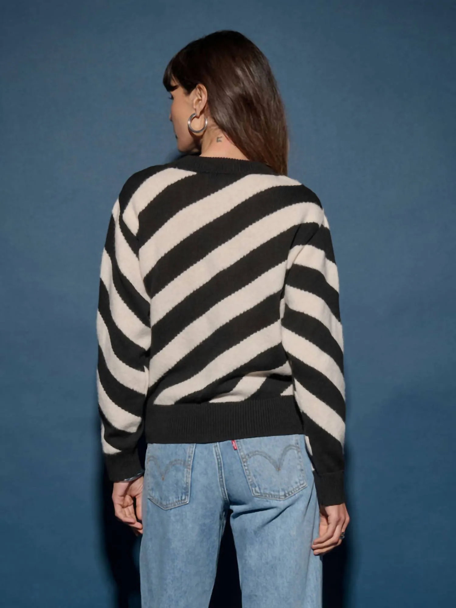 Fabienne Sweater In Parchment Regatta Stripe