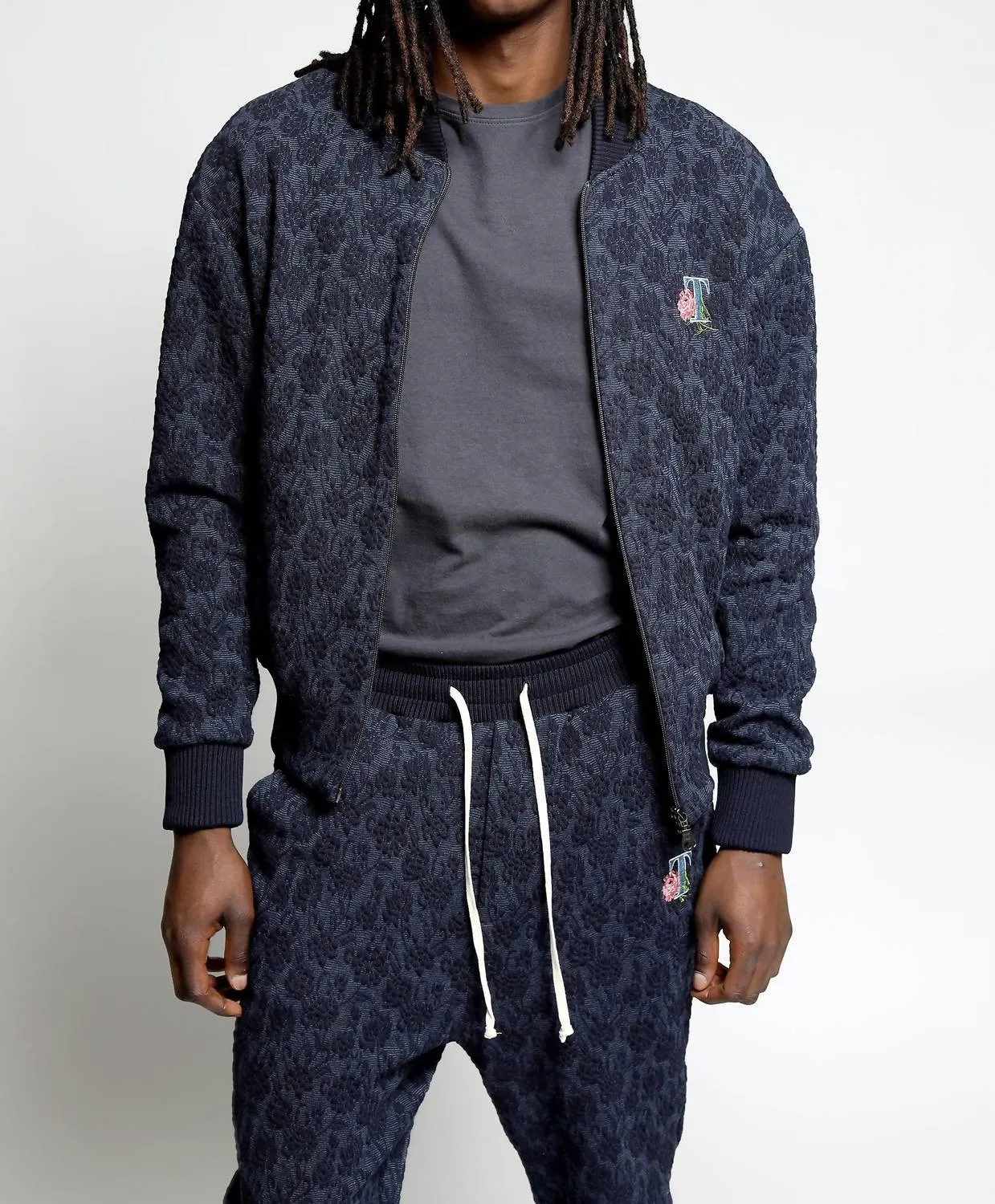 Floral 3D Blister Jacket In Twilight