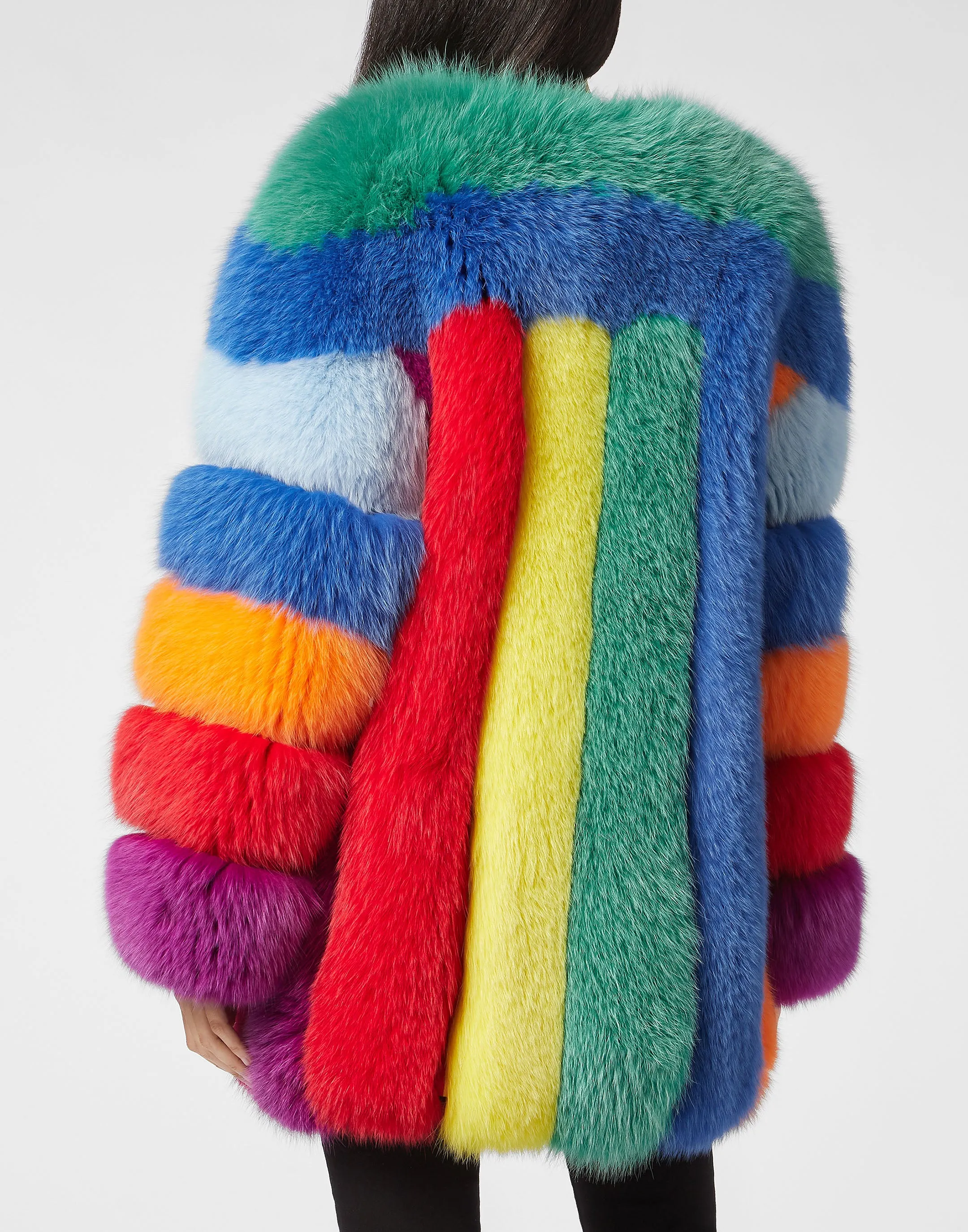 Fox fur Jacket Colorful