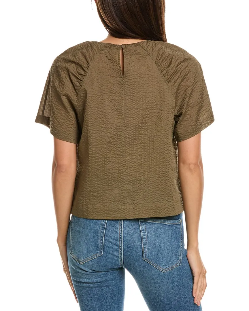 FRAME Denim Seersucker T-Shirt