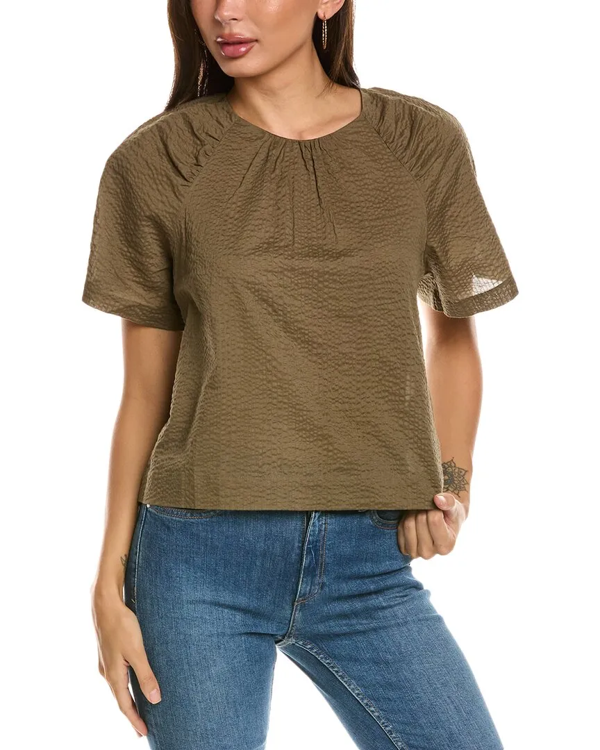 FRAME Denim Seersucker T-Shirt