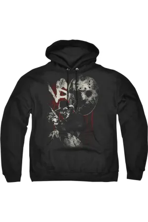 Freddy Vs Jason Scratches Adult Pull Over Hoodie / Hooded Sweatshirt