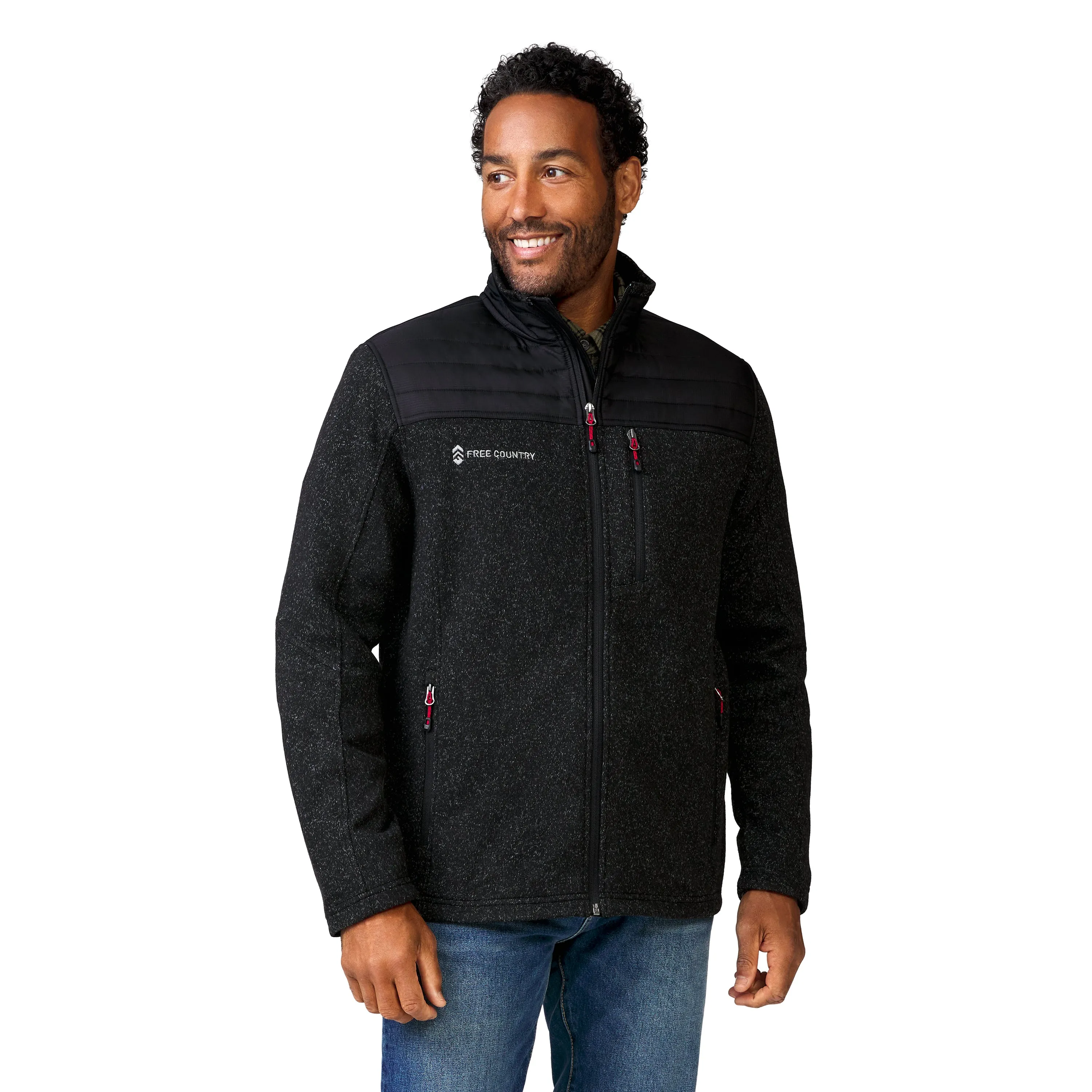 Free Country Men's Frore Sweater Knit Fleece Jacket