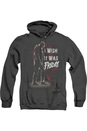 Friday the 13th I Wish It Was Friday Adult Heather Hoodie