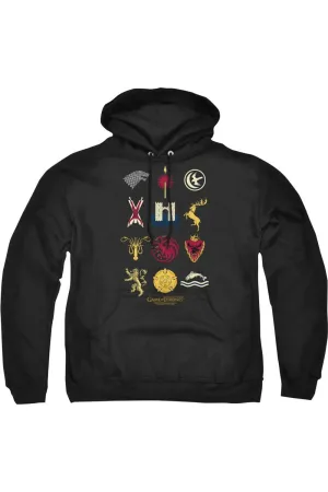 Game Of Thrones House Sigils Adult Pull Over Hoodie / Hooded Sweatshirt