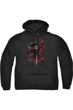 Game Of Thrones Targaryen Dragons Adult Pull Over Hoodie / Hooded Sweatshirt