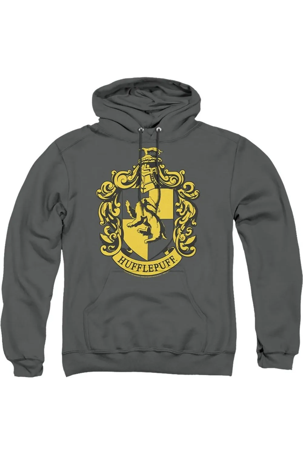 Harry Potter Hufflepuff Crest Adult Pull Over Hoodie / Hooded Sweatshirt