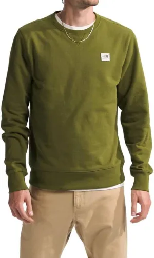 Heritage Patch Crew Sweatshirt In Forest Olive