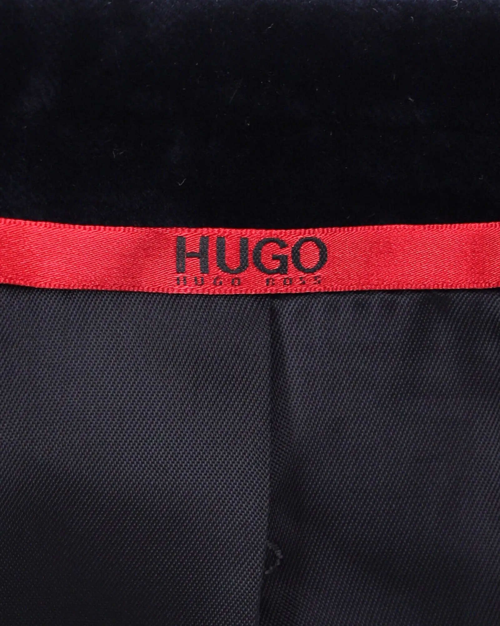 Hugo Boss Slim Fit Velvet Jacket in Navy Blue Cotton