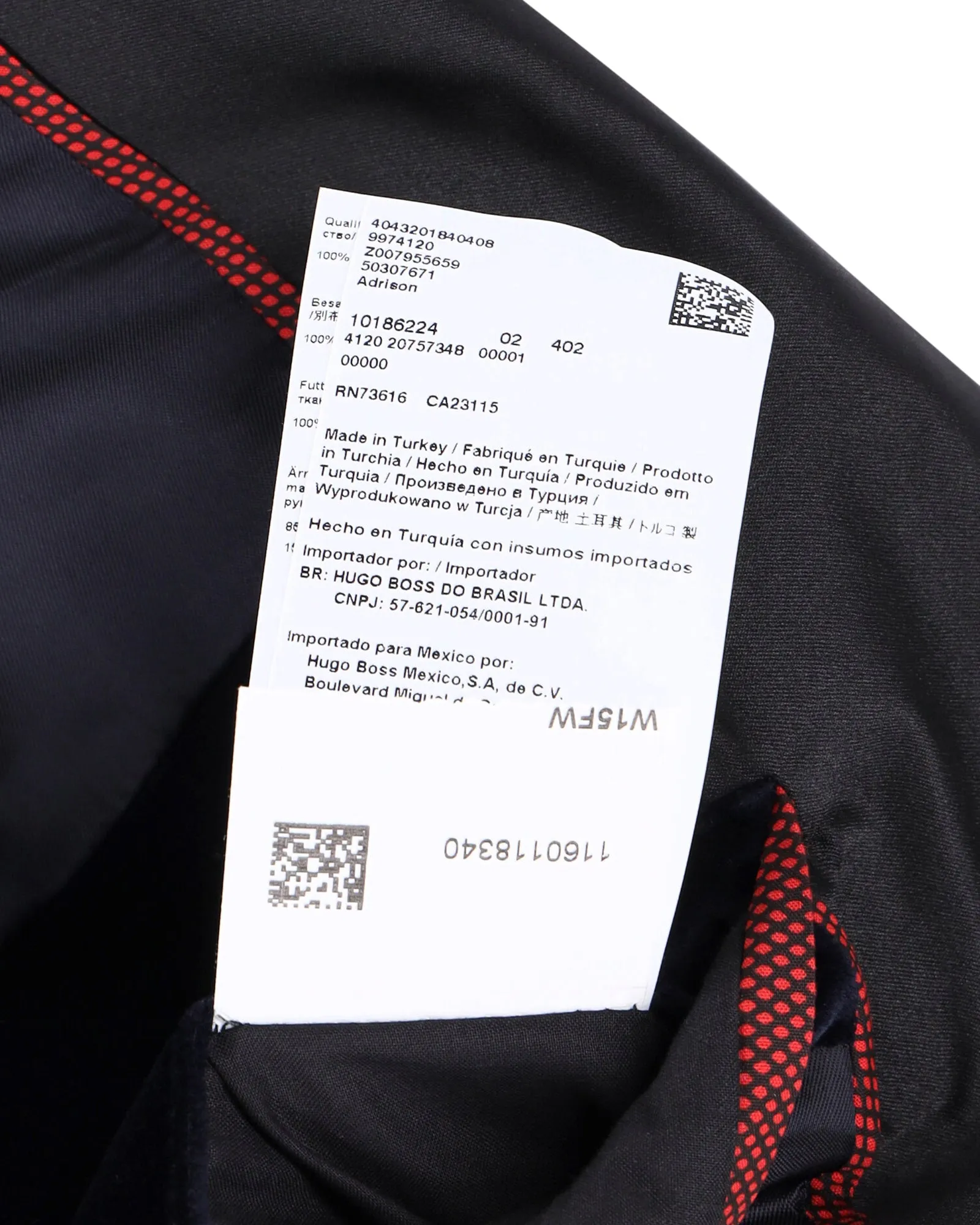 Hugo Boss Slim Fit Velvet Jacket in Navy Blue Cotton