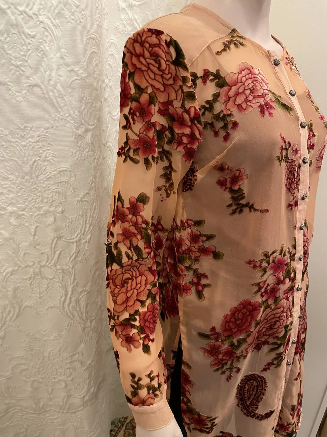 Isla Tunic In Peach, Merlot