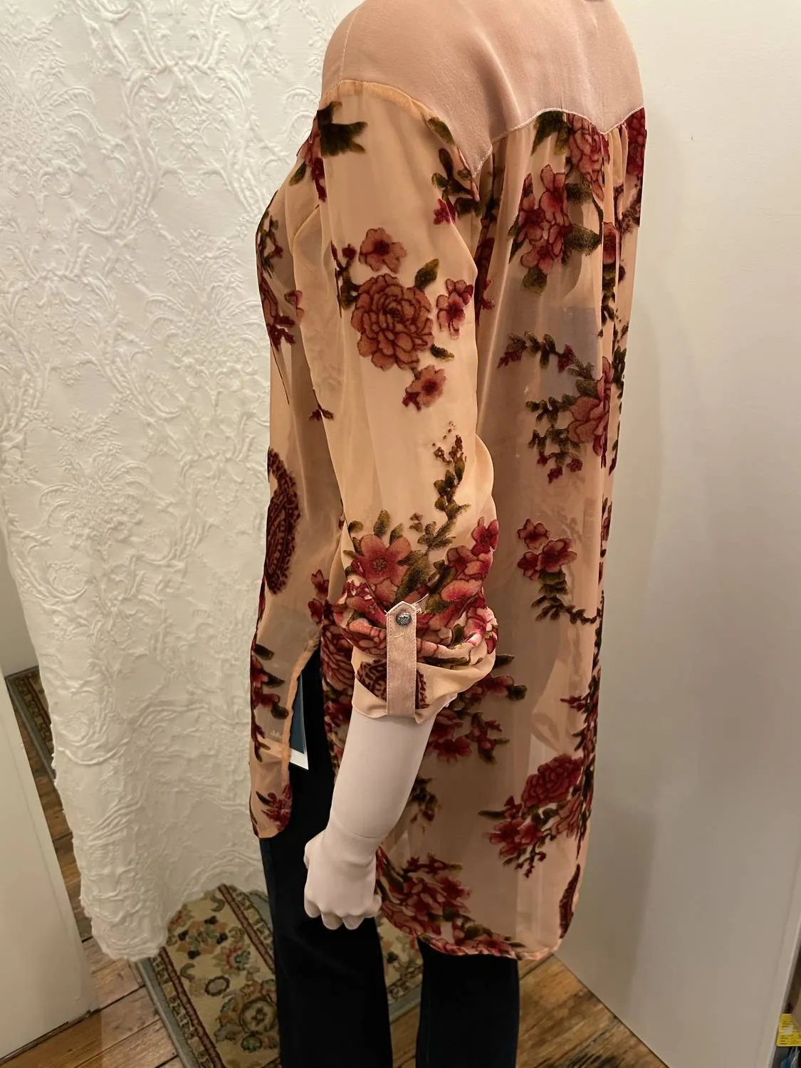 Isla Tunic In Peach, Merlot