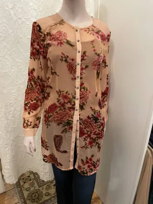 Isla Tunic In Peach, Merlot