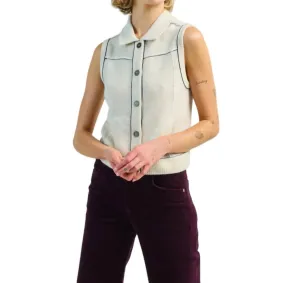 Jean Vest In Natural