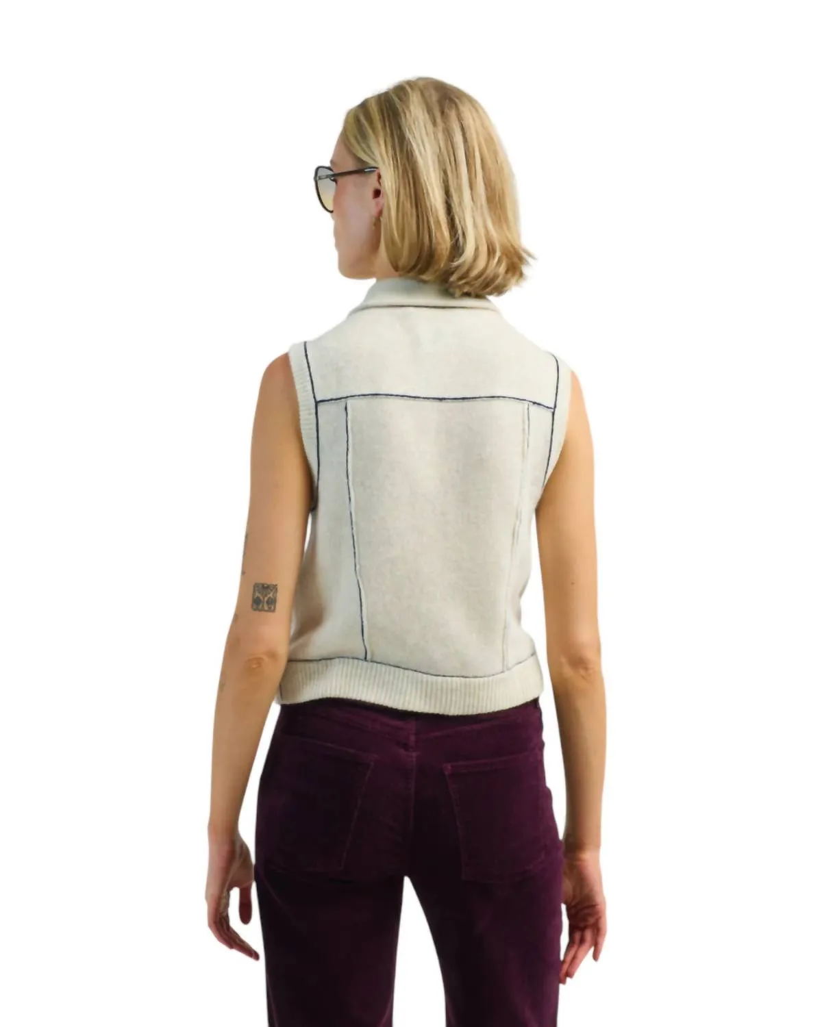 Jean Vest In Natural