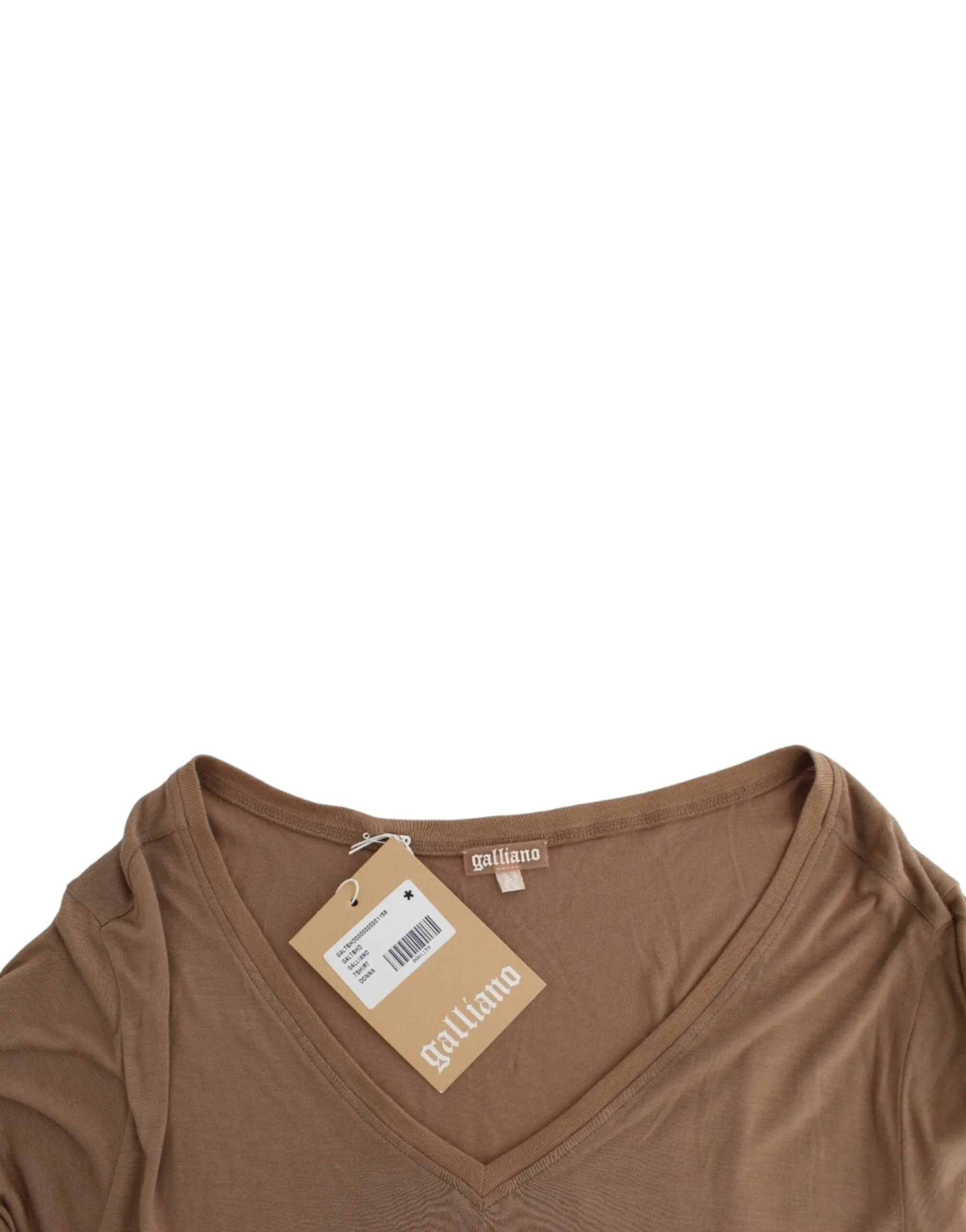 John Galliano Elegant Short-Sleeved  Rayon Women's Top
