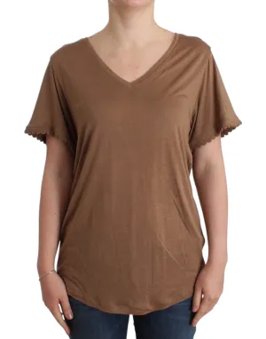 John Galliano Elegant Short-Sleeved  Rayon Women's Top