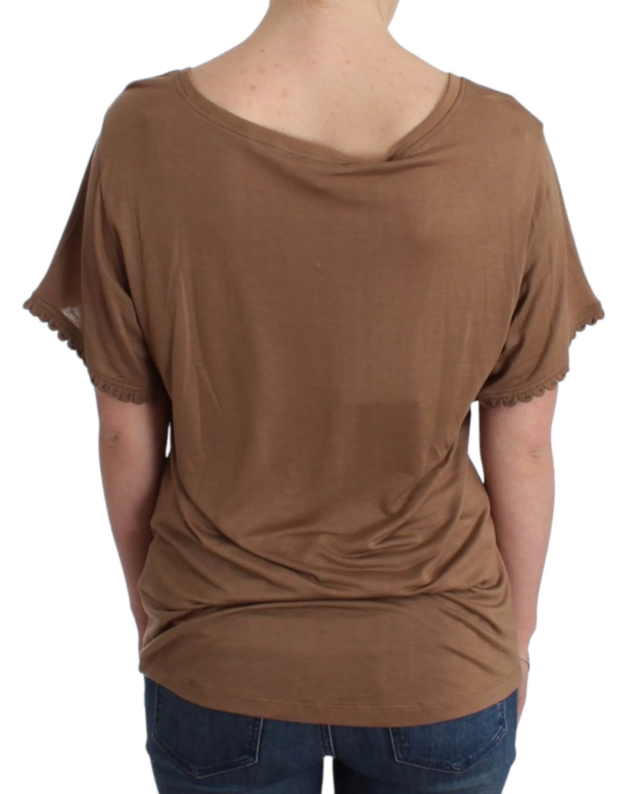 John Galliano Elegant Short-Sleeved  Rayon Women's Top