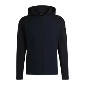 Knitted jacket with padded front