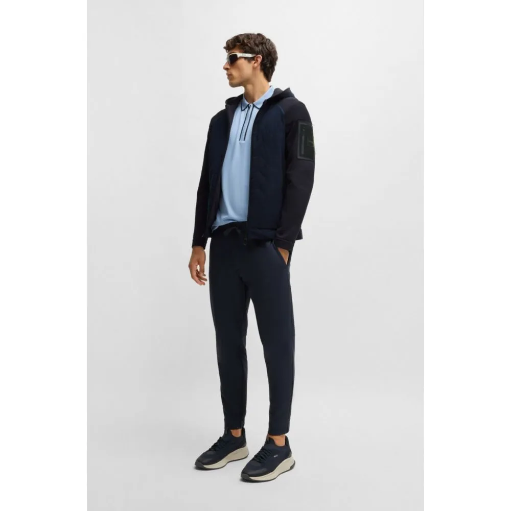 Knitted jacket with padded front