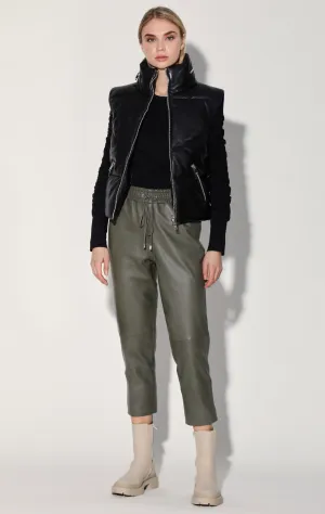 Landon Vest, Black - Puffer Leather