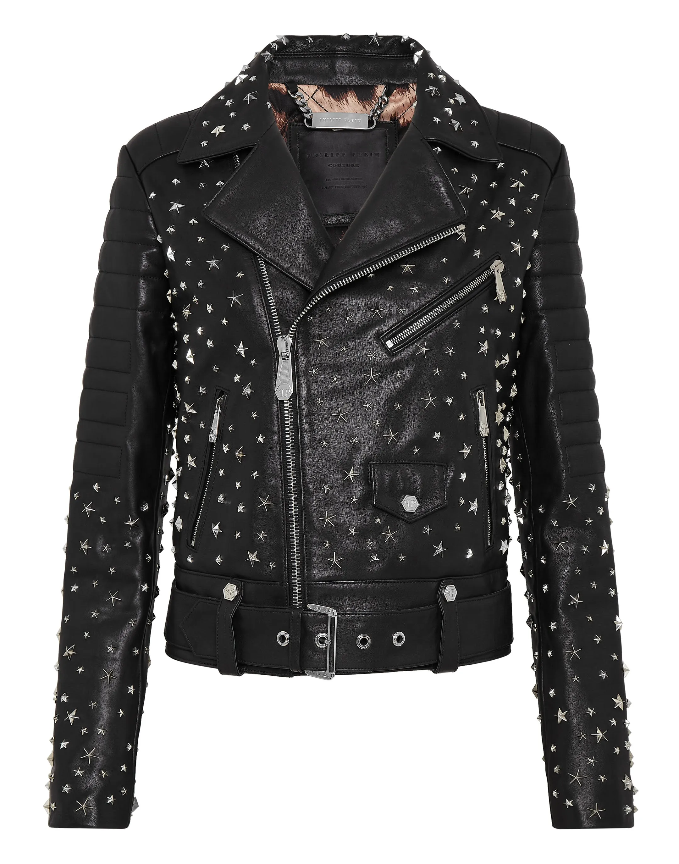Leather Biker oversize stars Studs