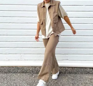 Lexi Vest Top In Mocha