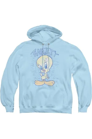 Looney Tunes Tweety Fade Adult Pull Over Hoodie / Hooded Sweatshirt