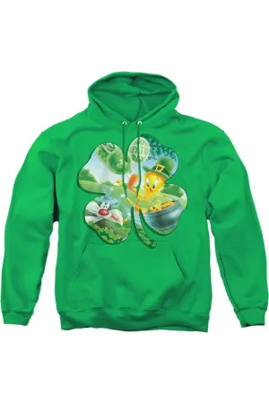 Looney Tunes Tweety Shamrock Adult Pull Over Hoodie / Hooded Sweatshirt