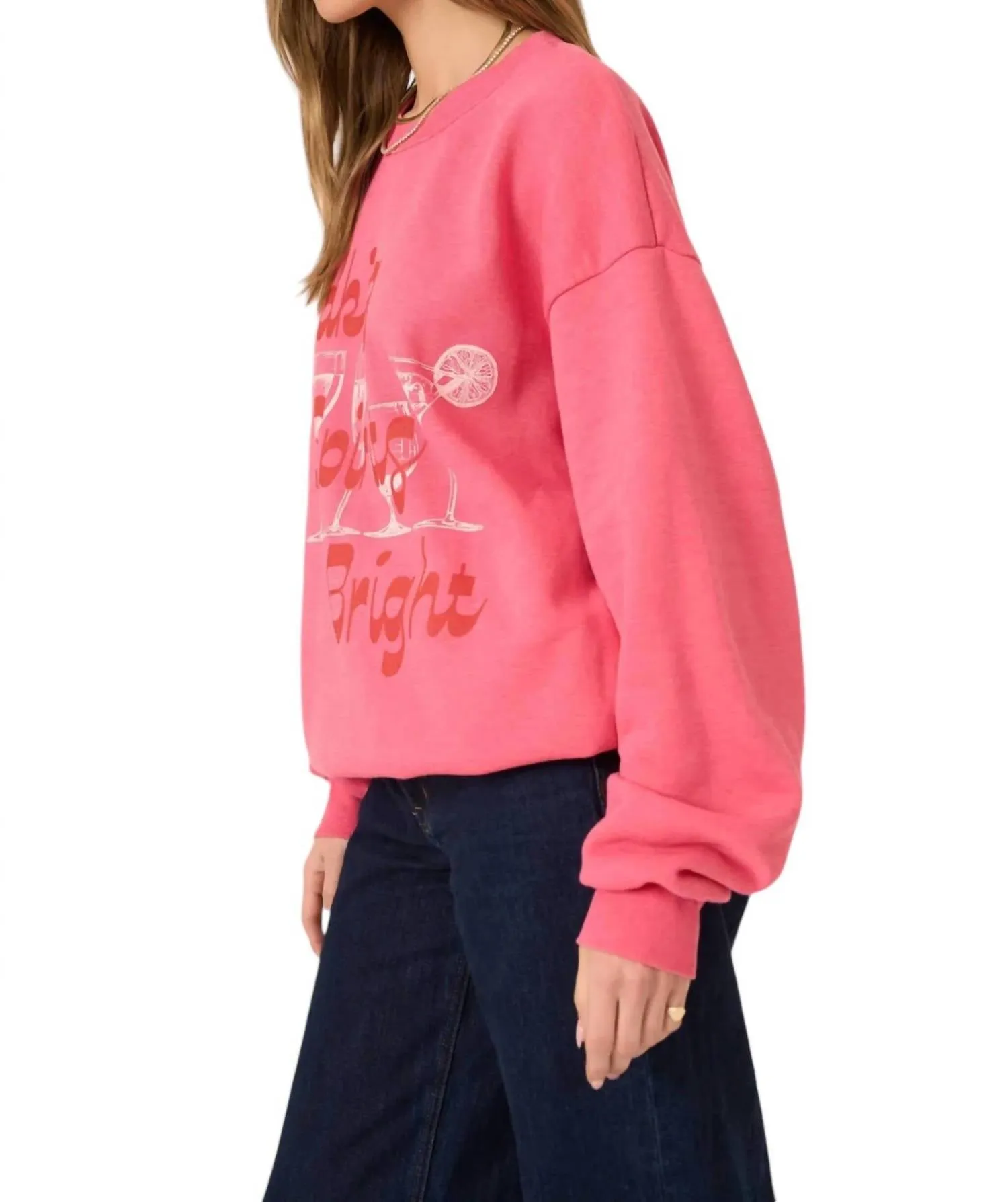 Making Spirits Bright Sweatshirt In Raspberry Blossom