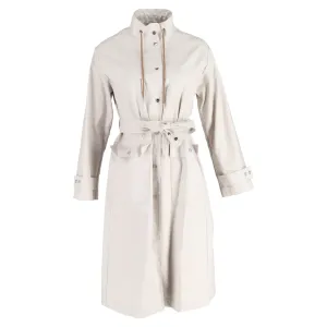 Max Mara The Cube Marco Overcoat in White Cotton
