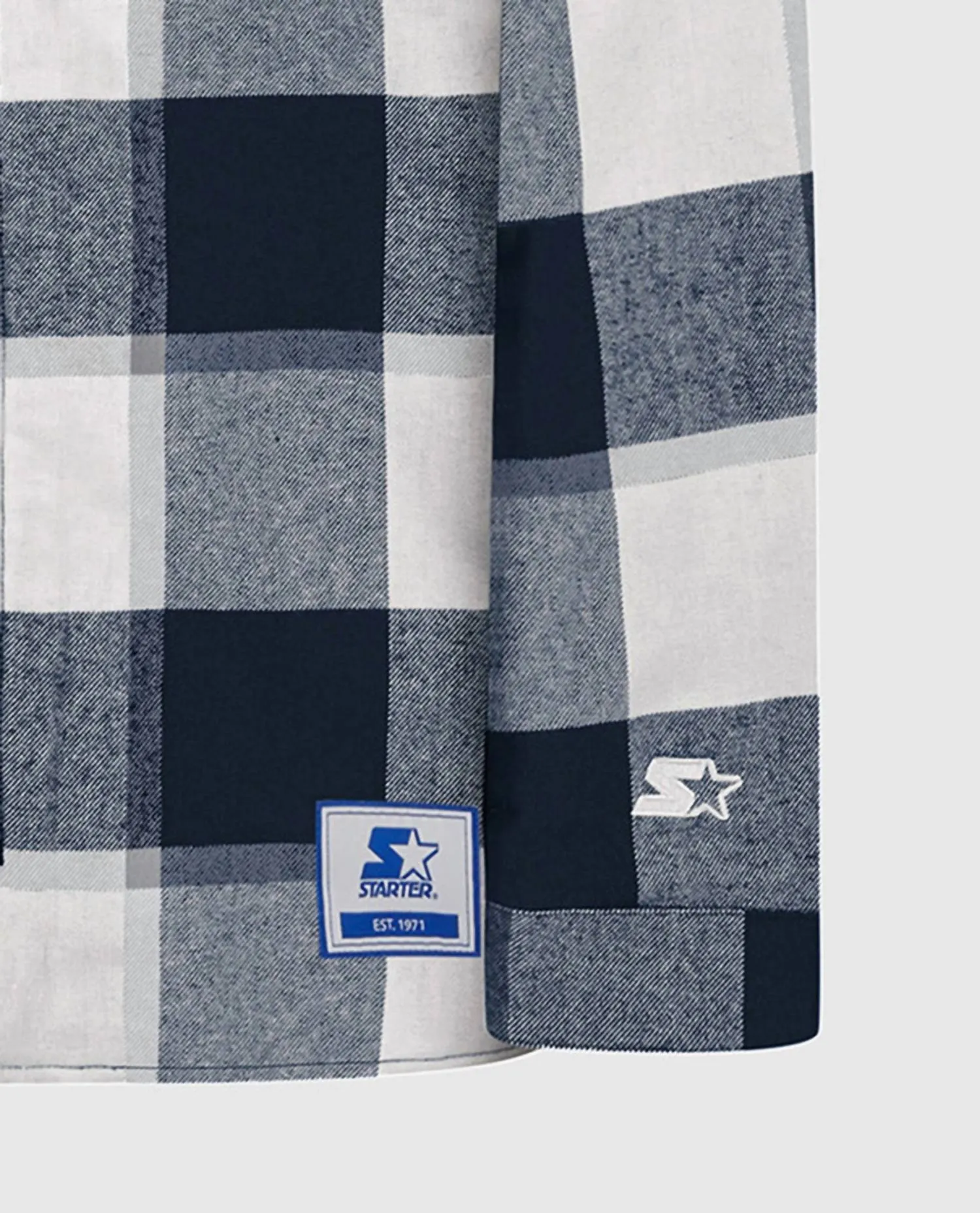 Men's Chicago Bears The Big Joe Sherpa Lined Plaid Starter Jacket In Navy