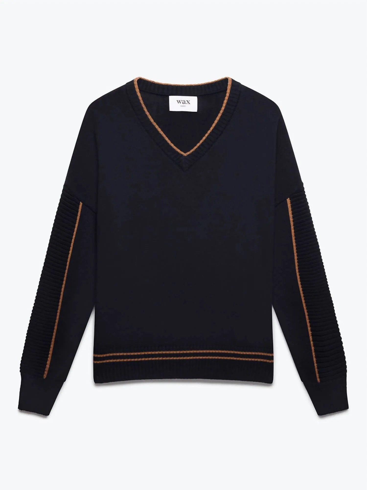 Men's Clarence V Neck Jumper In Navy