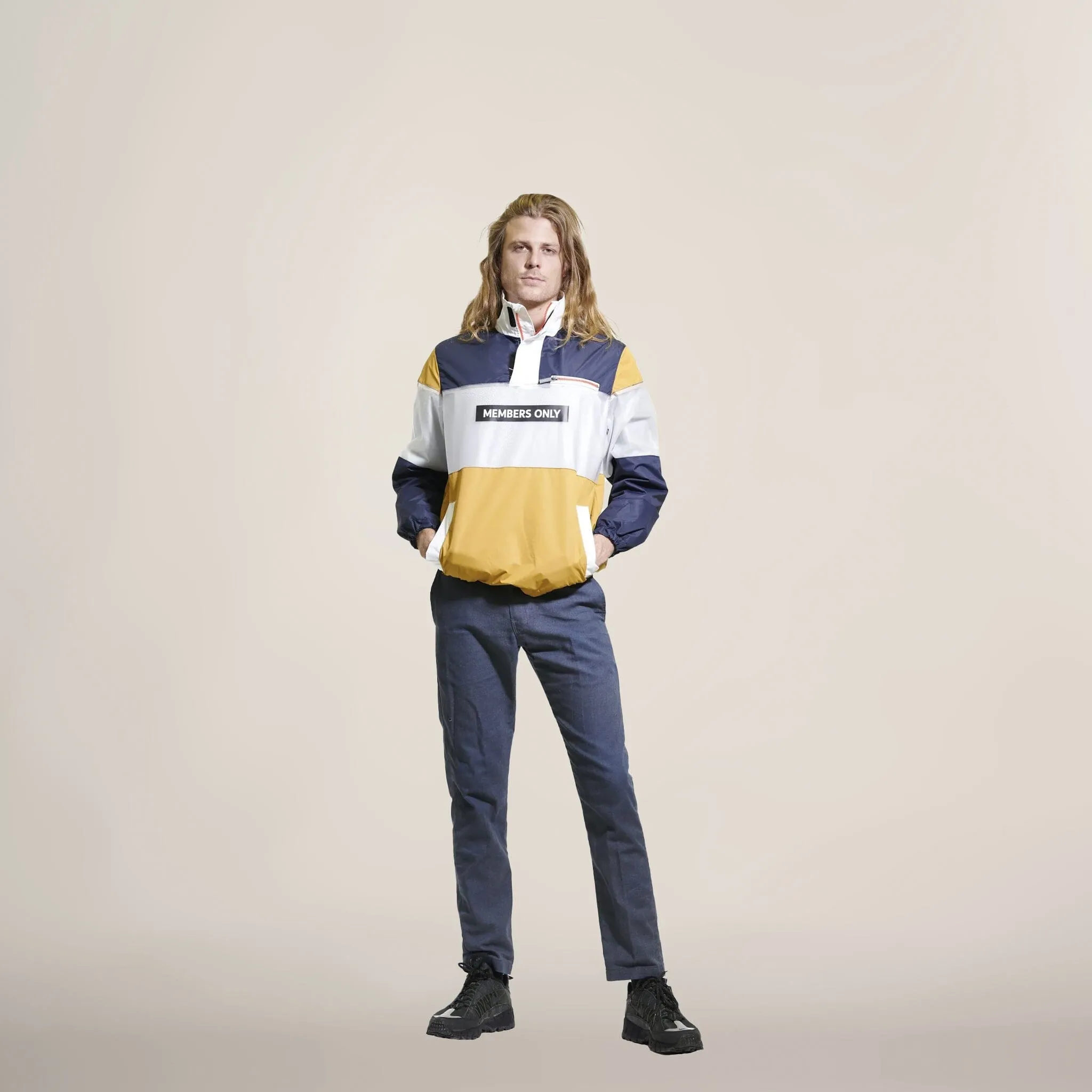 Men's Color and Translucent Block Jacket