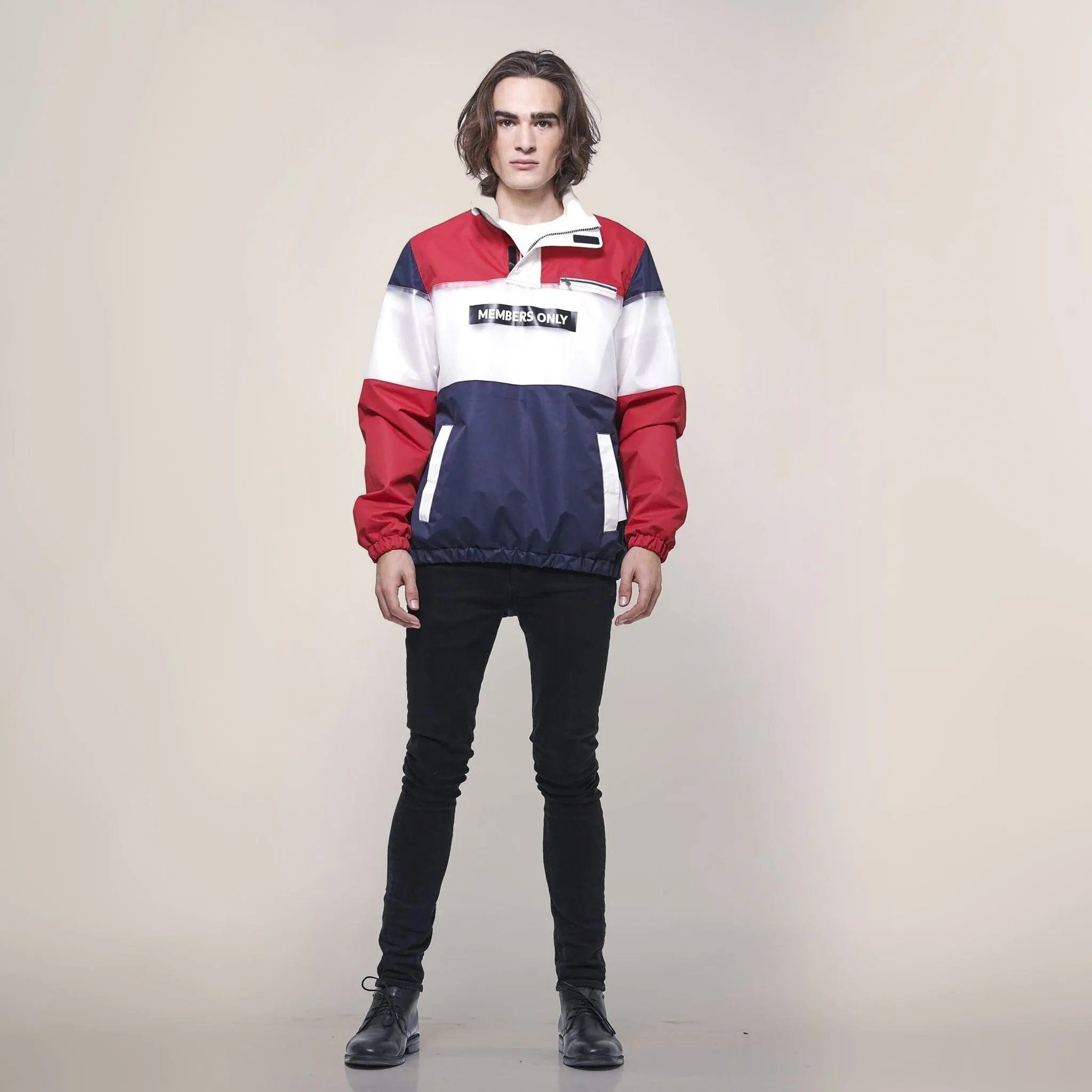 Men's Color and Translucent Block Jacket