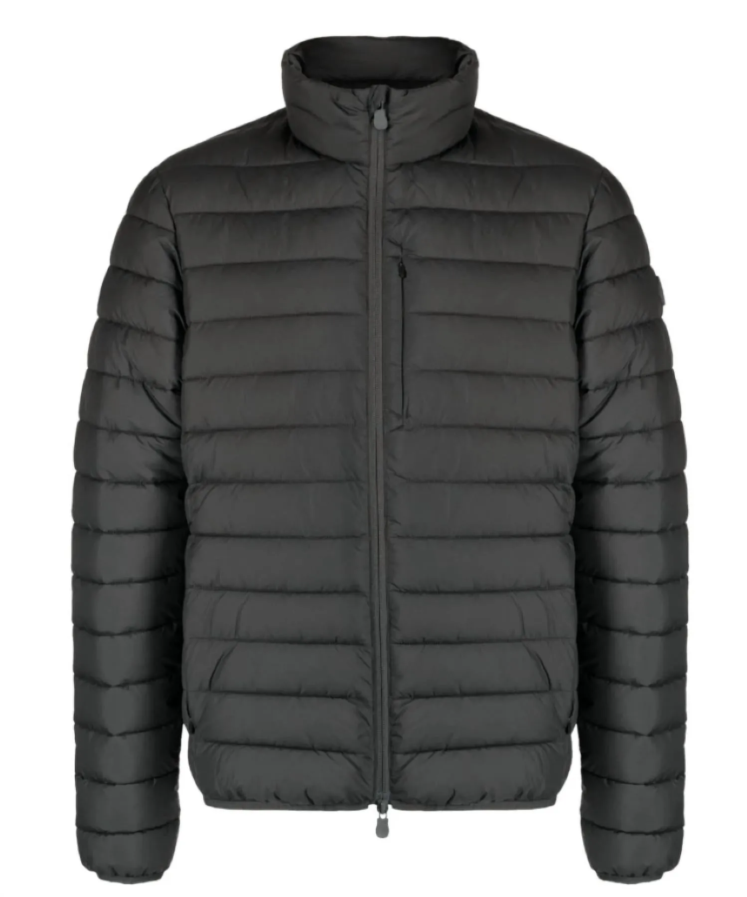 Men's Erion Quilted Zip Up Puffer Coat Jacket In Black