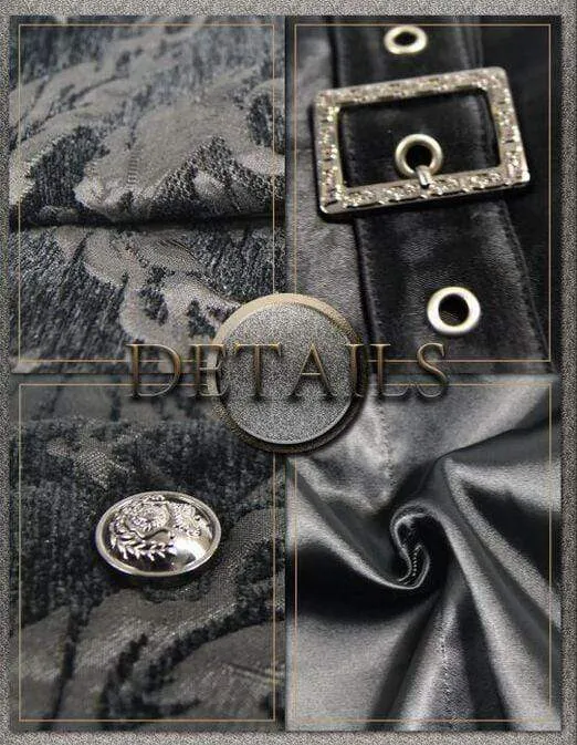 Men's Goth Single-breasted Jacquard Waistcoat