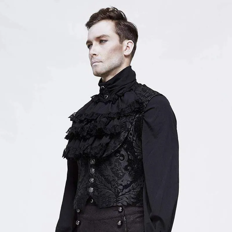 Men's Goth Single-breasted Jacquard Waistcoat
