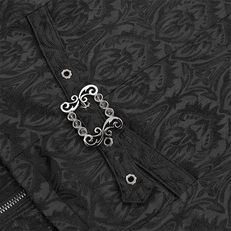 Men's Gothic Chain Buckle-up Vest